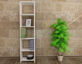 FLORIANO úzká knihovna, bílá