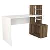 ALBERTA psací stůl, bílá/ořech