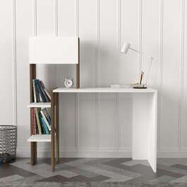 RAITO psací stůl, bílá/ořech