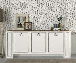 XAVANTES široká komoda, bílá/lydia