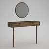 FEIRA konzolový stolek s nástěnným zrcadlem, ořech