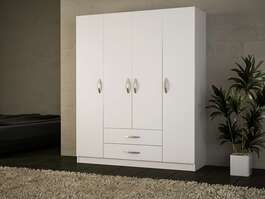 BASTOS šatní skříň, bílá