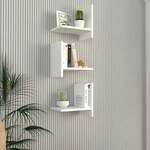 AMPARO 3 závěsné police, bílá