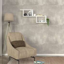 ALBURY nástěnná police, bílá