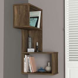 EMBU rovová nástěnná police, ořech