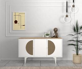 RATUBI orientální komoda, bílá/zafir/hazeran