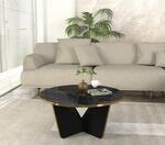 REGATA luxusní konferenční stolek, černá/černý mramor