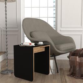 ZUGI luxusní příruční stolek, černá/borovice Atlantik