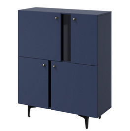 Komoda 4D KARLINO (CS-01),barva tmavě modrá