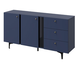 Komoda 2D3S KARLINO (CS-02),barva tmavě modrá
