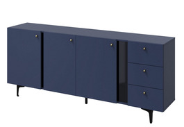 Komoda 3D3S KARLINO (CS-03),barva tmavě modrá