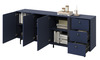 Komoda 3D3S KARLINO (CS-03),barva tmavě modrá