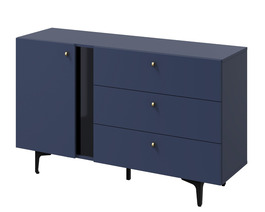 Komoda 1D3S KARLINO (CS-04),barva tmavě modrá