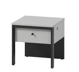 Noční stolek 1S s LED SAVONA barva šedá/černá