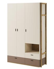 Šatní skříň 3D3S LIMERA barva dub artisan/béžová/lanýž