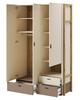 Šatní skříň 3D3S LIMERA barva dub artisan/béžová/lanýž