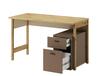 Pracovní stůl 2 zásuvkami LIMERA barva dub artisan/béžová/lanýž