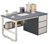 MELANGE psací stůl s policí bílá/antracit