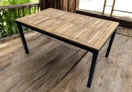 Zahradní stůl MATHO akacie/černá