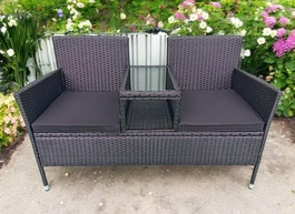 Balkonový set LASKA, barva černý technoratan