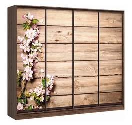 Šatní skříň s posuv. dveřmi 280 RYCHER ořech Macadamia/folie