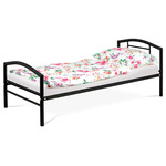 BED-1900 BK - Postel jednolůžková 90x200 cm, kovová černý lesk
