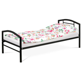 BED-1900 BK - Postel jednolůžková 90x200 cm, kovová černý lesk