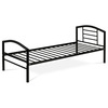 BED-1900 BK - Postel jednolůžková 90x200 cm, kovová černý lesk