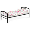 BED-1900 BK - Postel jednolůžková 90x200 cm, kovová černý lesk