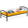 BED-1900 BK - Postel jednolůžková 90x200 cm, kovová černý lesk