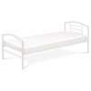 BED-1900 WT - Postel jednolůžková 90x200 cm, kovová bílý lesk