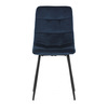 CT-281 BLUE4 - Židle jídelní, modrá sametová látka, nohy černý kov