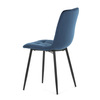 CT-281 BLUE4 - Židle jídelní, modrá sametová látka, nohy černý kov
