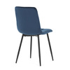 CT-281 BLUE4 - Židle jídelní, modrá sametová látka, nohy černý kov