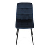 CT-281 BLUE4 - Židle jídelní, modrá sametová látka, nohy černý kov