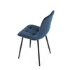 CT-281 BLUE4 - Židle jídelní, modrá sametová látka, nohy černý kov