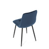 CT-281 BLUE4 - Židle jídelní, modrá sametová látka, nohy černý kov