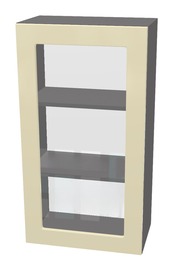 Horní vysoká vitrína š.50, v.92, Modena W5092G, grafit/jasan