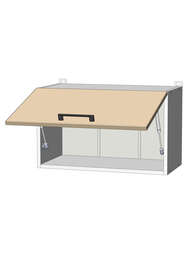 Horní výklopná skříňka š.60, v.36, Modena W6036, grafit/šedá činčila