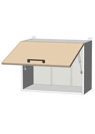 Horní vysoká výklopná skříňka š.60, v.46, Modena W6046, grafit/bílý mat