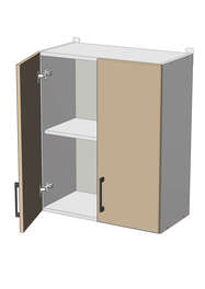 Horní skříňka š.60, v.72, Modena W6072, grafit/šedá činčila