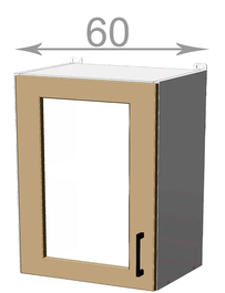 Horní vitrína š.60, v.72, Horizon W60721G, grafit/beton