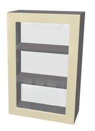 Horní vysoká vitrína š.60, v.92, Modena W60921G, grafit/bílý mat