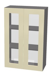 Horní vysoká vitrína š.60, v.92, Modena W6092G, grafit/bílý mat