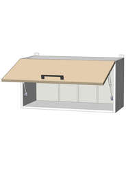 Horní výklopná skříňka š.70, v.36, Modena W7036, grafit/šedá činčila