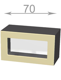 Horní výklopná vitrína š.70, v.36, Modena W7036G, bílá/bílý mat