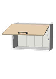 Horní vysoká výklopná skříňka š.70, v.46, Modena W7046, grafit/šedá činčila