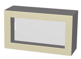 Horní vysoká výklopná vitrína š.70, v.46, Modena W7046G, grafit/antracit