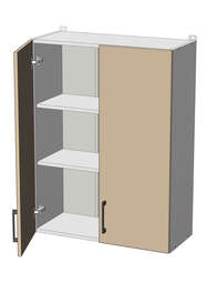 Horní vysoká skříňka š.70, v.92, Modena W7092, grafit/jasan