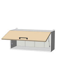 Horní výklopná skříňka š.80, v.36, Modena W8036, grafit/antracit